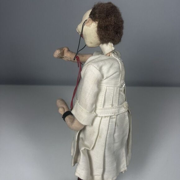 Rare Vintage Klumpe Roldan Doll Male Doctor In Lab Coat - Picture 6 of 8